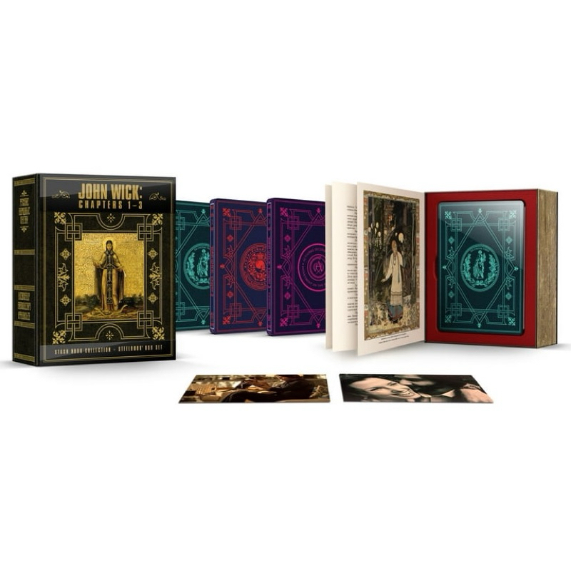 [ทักแชทก่อนสั่งซื้อ] John Wick Chapter 1-3 Stash Book Collection (Walmart Exclusive) (Steelbook Box 