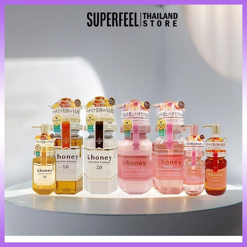 （ข‍อง‍แท้ 10‍0%）& Honey แชมพู ครีมนวดผม oil treatment organic moist repair deep moist made in Japan
