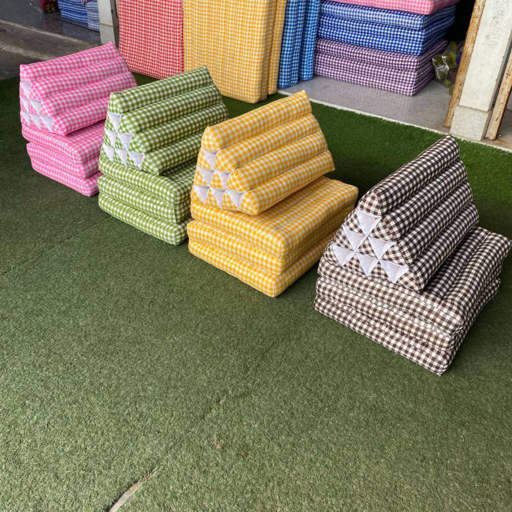 💤 หมอนสามเหลี่ยม3พับ โซฟาญี่ปุ่น ลาย มินิมอล ติดหมอนอิง