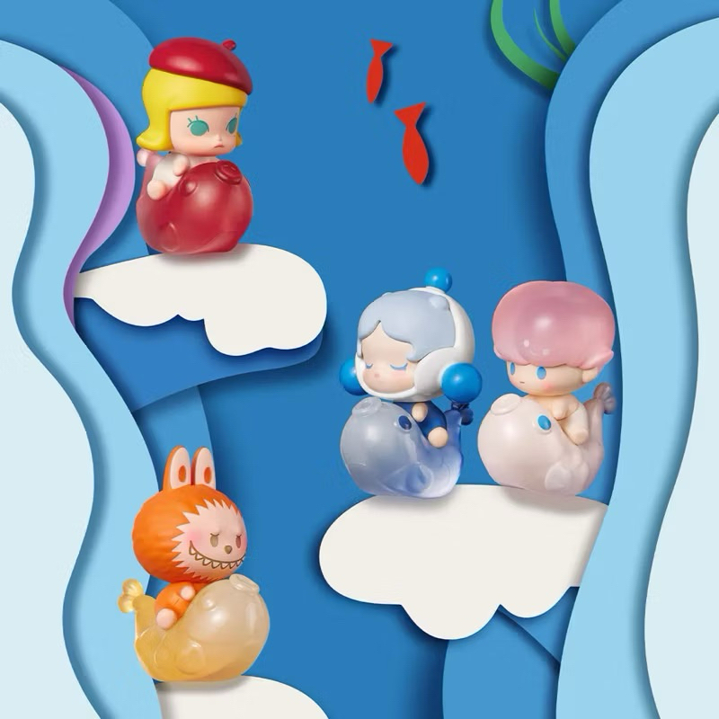 พร้อมส่งจากไทย แบบเลือกตัว Lucky charm pop bean ขี่ปลา