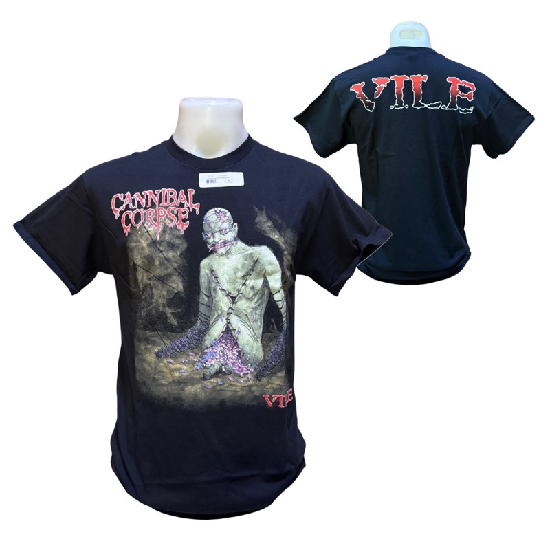 เสื้อวง CANNIBAL CORPSE T-SHIRT ลาย VILE (BLACK) ลิขสิทธิ์ของแท้นำเข้า