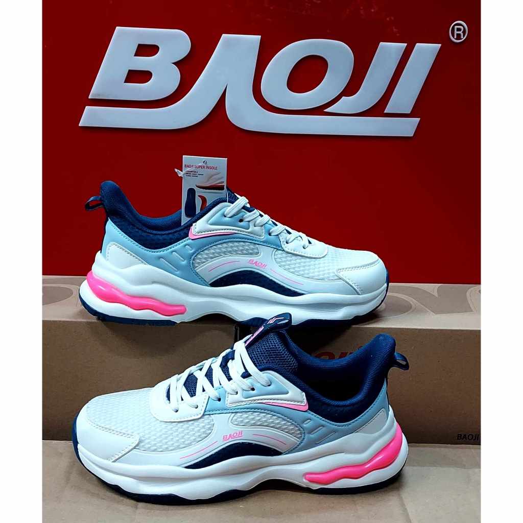BAOJI บาโอจิ แท้100% รองเท้าผ้าใบผู้หญิง รุ่น BJW 1064 สีขาวล้วนใส่ออกกำลังกายได้