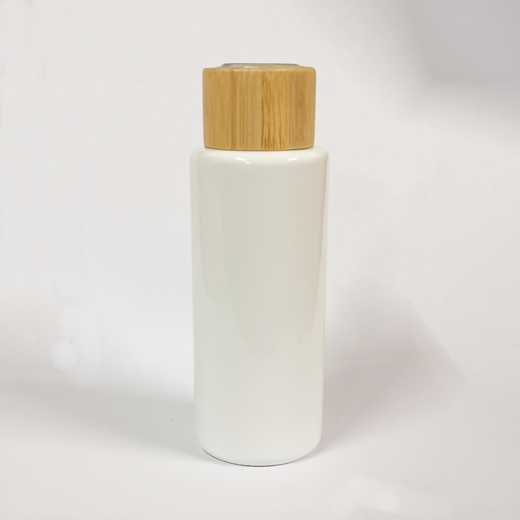ขวดก้านไม้กระจายกลื่น Diffuser Bottles (ขวดเปล่า) สีขาวฝาไม้ 80 ml.