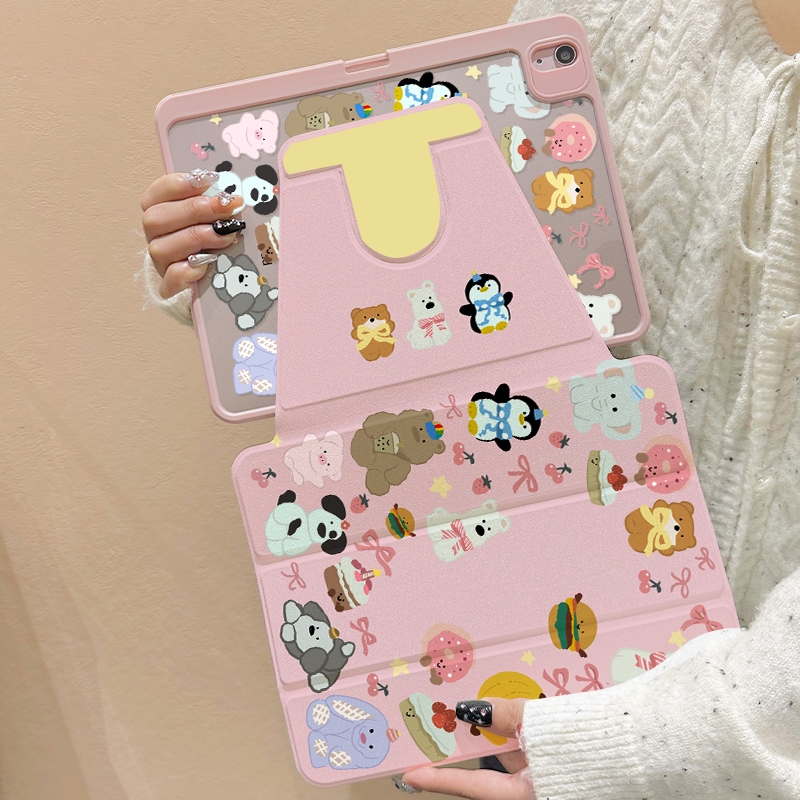จัดส่งทันที เคสไอแพด น่ารัก Pro11 2024 Air7/6 11 Gen11Air5 การ์ตูน อะคริลิคหมุนได้ 360 Gen6/5 9.7 ราคา ถูกที่สุด ดีลบีเคเค แกลเลอรีภาพที่ 8