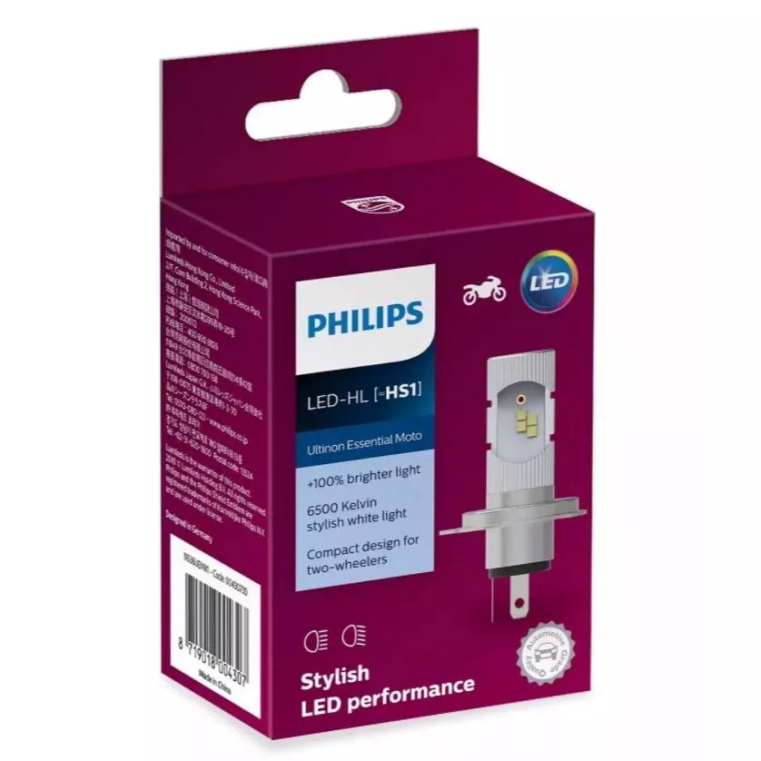 หลอดไฟหน้า LED รุ่น LED-HL [M5] แสงขาว สว่างเพิ่ม 100% หลอดไฟ LED มอไซค์ ไฟ แป้นเล็กT19 12V DC 6W 1หลอ