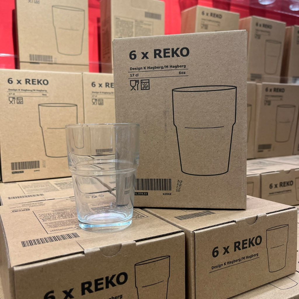 แก้วน้ำ สีใส ขนาด 17 ซล. reko เรคกู้