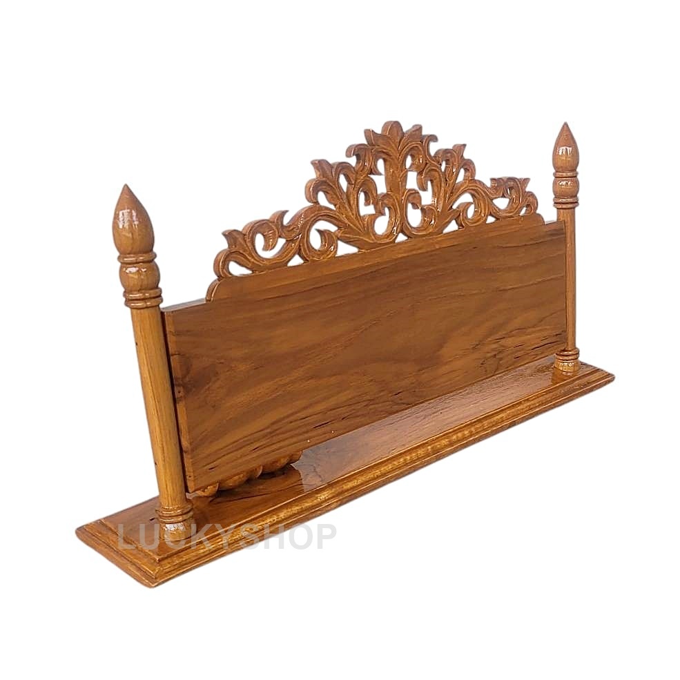 ป้ายไม้สักฉลุลายไทย แบบตั้งโต๊ะ ป้ายเปล่า ไม่มีข้อความ - รูปที่ 2