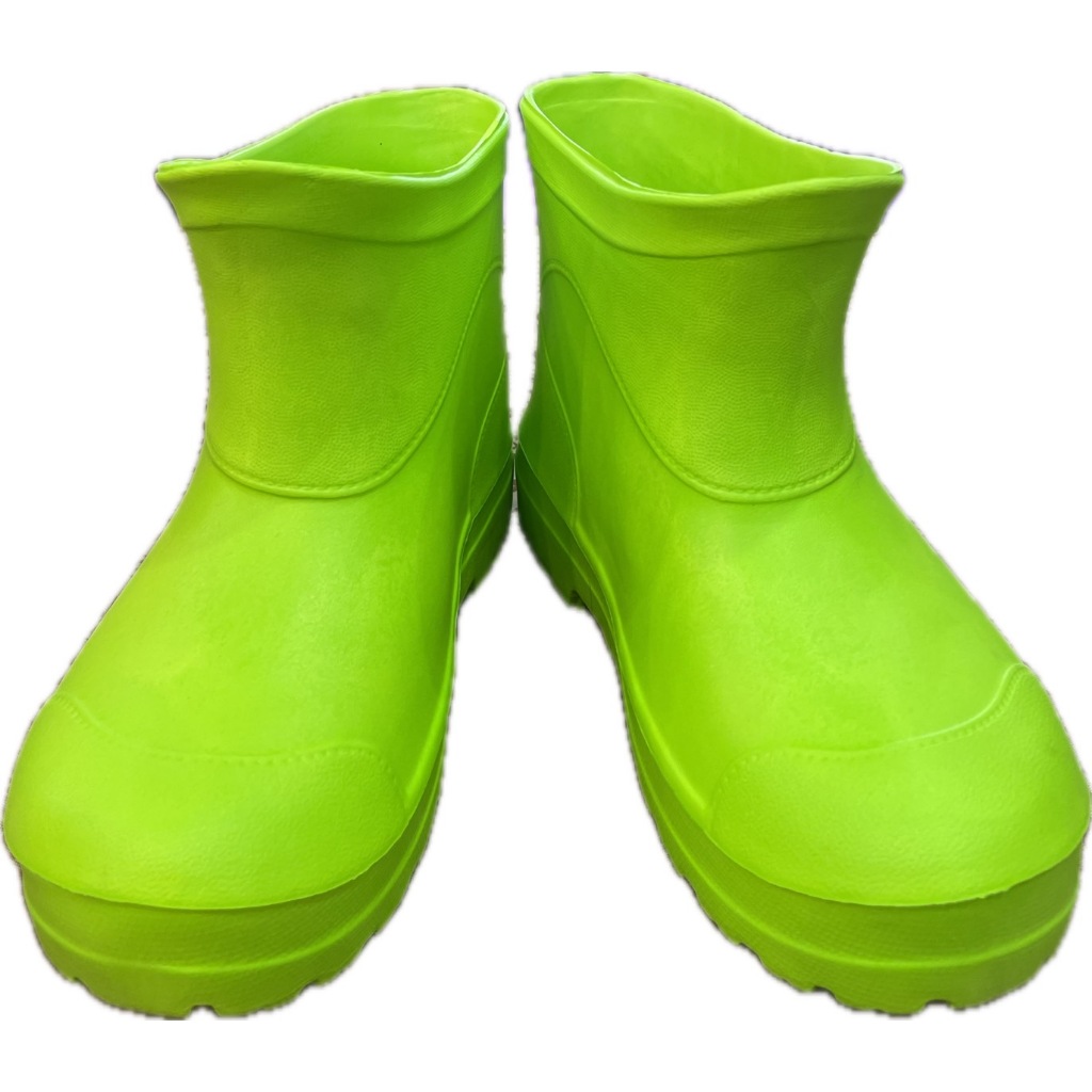 รองเท้าบูทกันฝน หรือแฟชั่นชาย หรือหญิง ข้อสั้น 6 นิ้ว สบายเท้า สะอาด นิ่ม ปลอดภัย สะอาด  ทำจาก EVA สีเขียวตานี