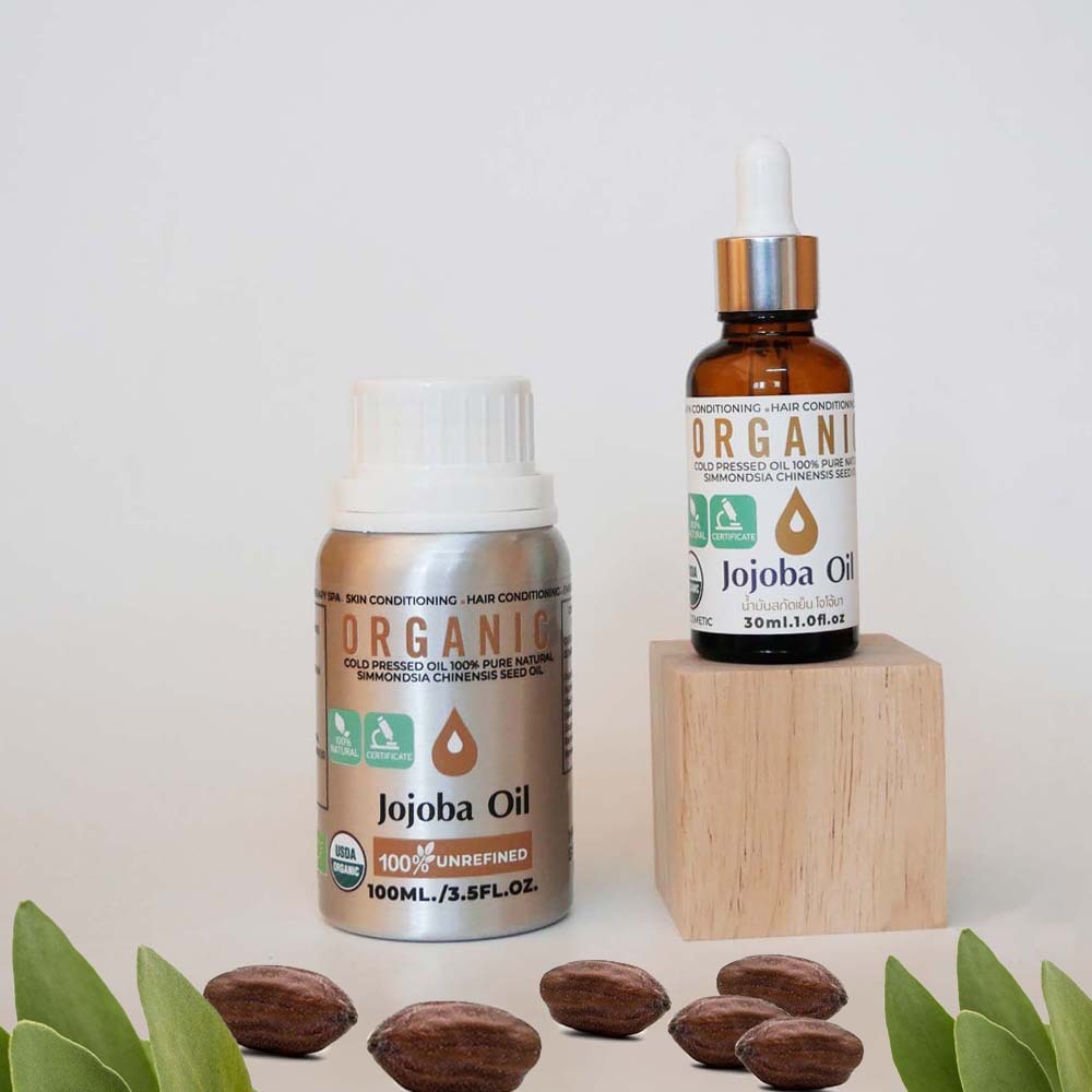 น้ำมันโจโจ้บา โจโจ้บาออยล์ ออร์แกนิค บริสุทธิ์ สกัดเย็น 30-100กรัม Jojoba Oil