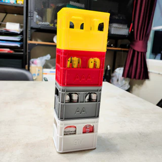 ลังใส่ถ่านแบตเตอรี่ ใส่ถ่าน AA / ถ่าน AAA / ถ่าน 9V (Battery Storage Case) [3D Print]