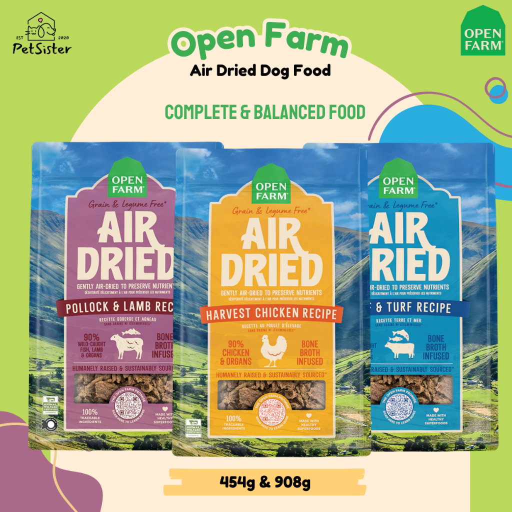 Open Farm Air Dried Dog Food อาหารสุนัขเกรดพรีเมี่ยม x Petsister