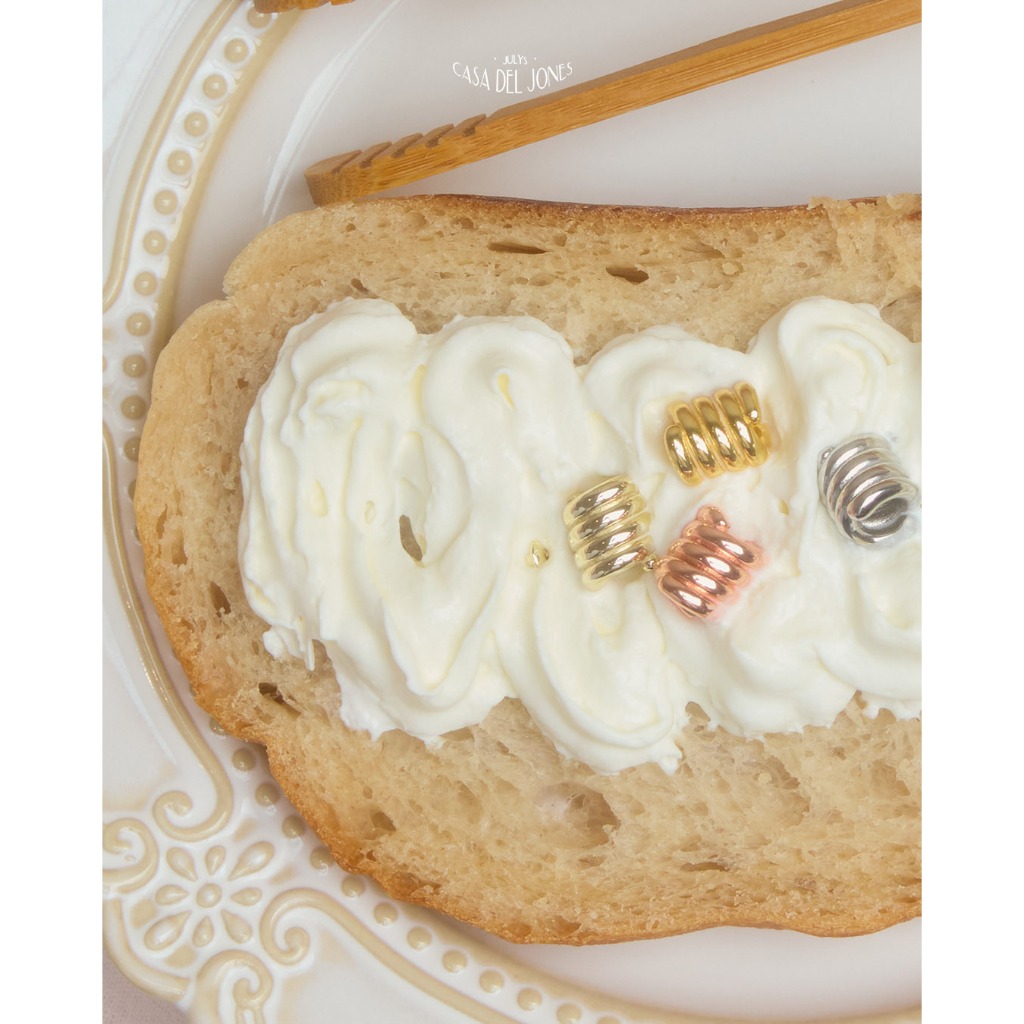 Julys - butter palmier earrings