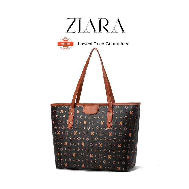 ZIARA กระเป๋าสะพายไหล่ หนัง PU ทรงโท้ท ขนาดกลาง สําหรับผู้หญิง ความจุขนาดใหญ่ สามารถใส่แท็บเล็ตได้ กระเป๋า crossbody