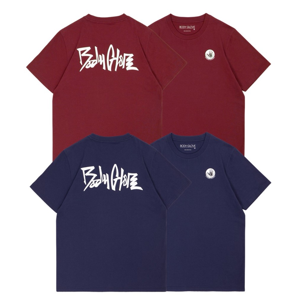 BODY GLOVE Graphic T-SHIRT Winter 2024 เสื้อยืดลายกราฟฟิค โลโก้ รวมสี แดง-น้ำเงิน