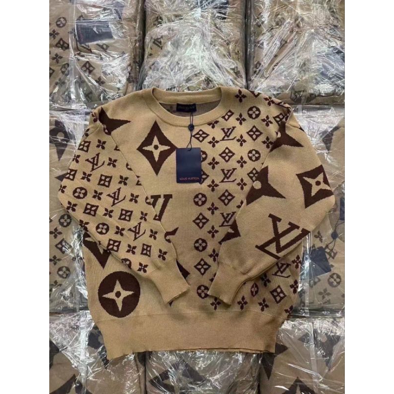 พร้อมส่ง เสื้อไหมพรมสเวตเตอร์แขนยาวงานป้าย hi end ผ้าเนื้อเนียนนุ่มทอลายทั้งตัวดูดีสุดๆงานสวยสุดปัง
