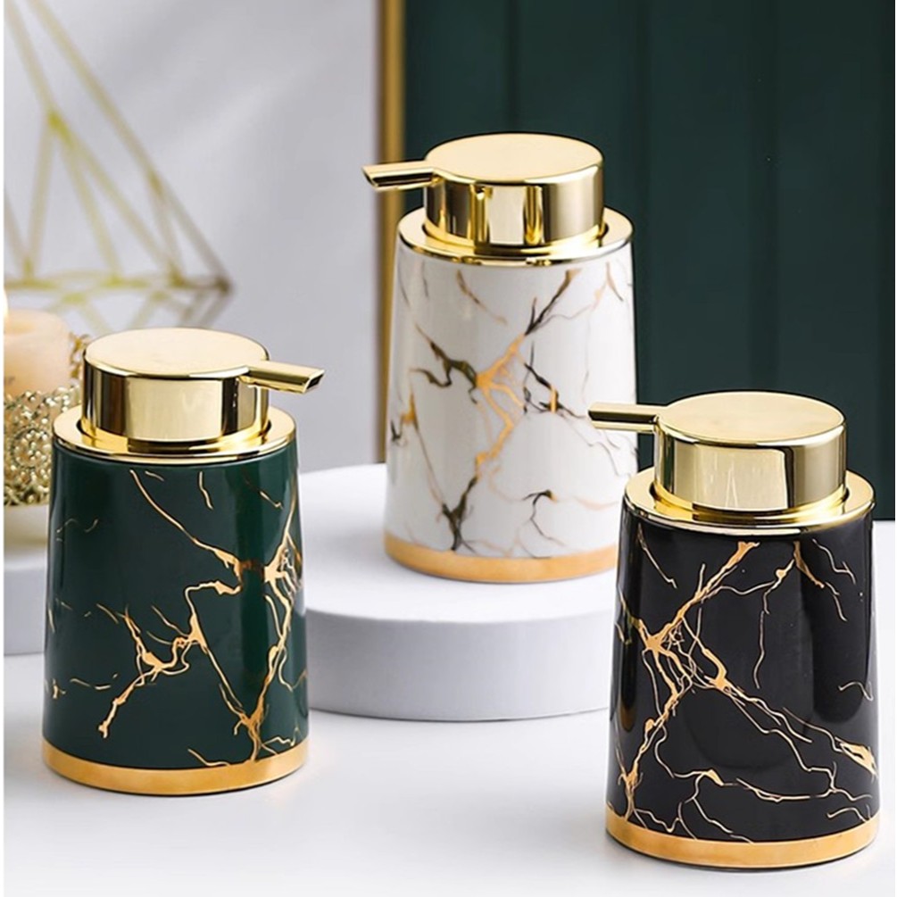 ขวดกดโฟมมูสเซรามิคหรูหรา ขวดกดโฟมล้างมือน้ำหนักเบา โรงแรมโฮมสเตย์ Luxury Ceramic Foam Mousse Dispenser bottle