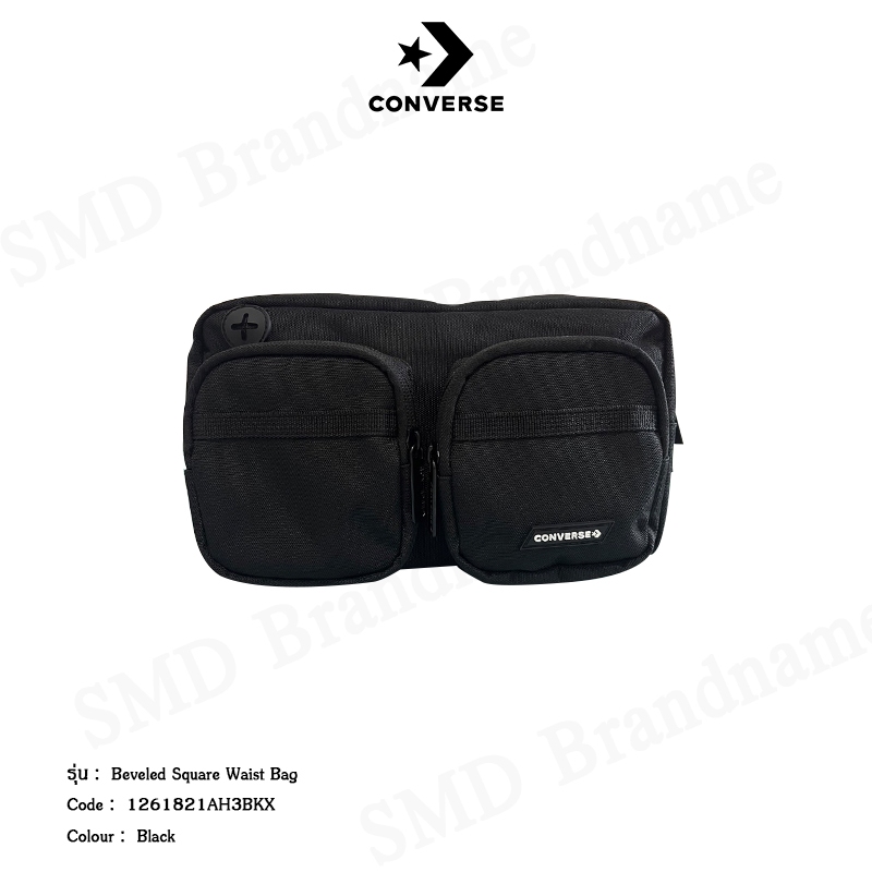 Converse กระเป๋าคาดอก รุ่น Beveled Square Waist Bag Code: 1261821AH3BKXX