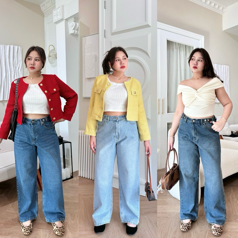 Adjustable Jeans 🧸 กางเกงยีนส์ปรับเอวได้ 32-40 - merry house