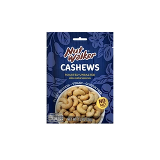 นัท วอร์คเกอร์ มะม่วงหิมพานต์อบกรอบ 35 ก. Nut walker Roasted Unsalted Cashew Nuts 35 g.