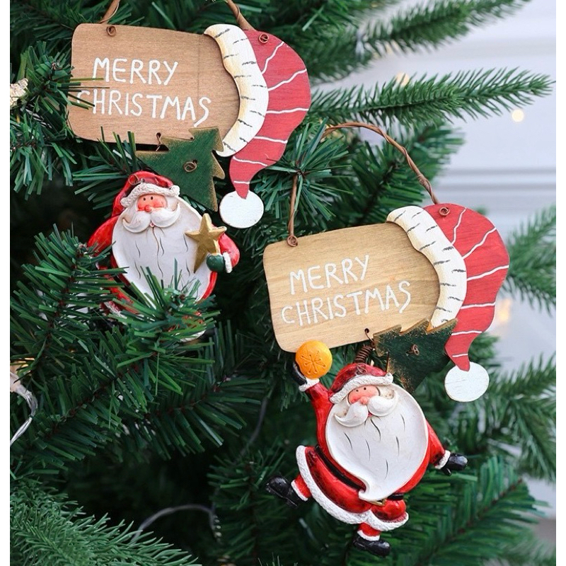 [พร้อมส่ง] มาใหม่ Merry christmas ป้ายแขวนคริสต์มาส เครื่องประดับต้นคริสต์มาส น่ารักมาก ตกแต่งต้นคริสต์มาส แต่งร้านคาเฟ่