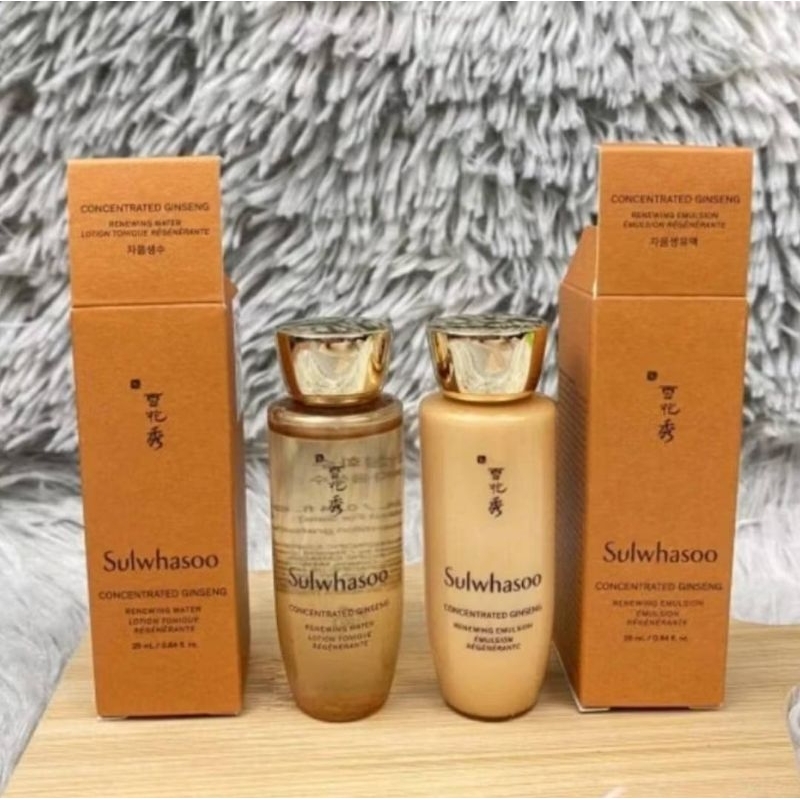 Sulwhasoo Concentrated Ginseng Renewing Water EX 25 ml+Emulsion 25 ml (ขายเป็นคู่ค่ะ)