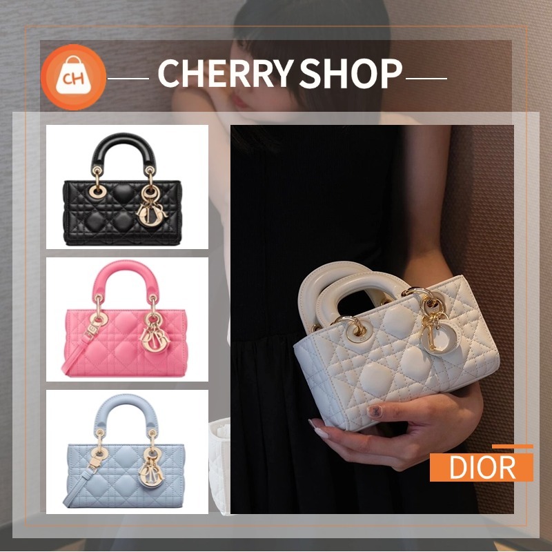 🍒ดิออร์ DIOR LADY D-JOY MICRO BAG🍒กระเป๋าถือสุภาพสตรี Dior Tote Bag