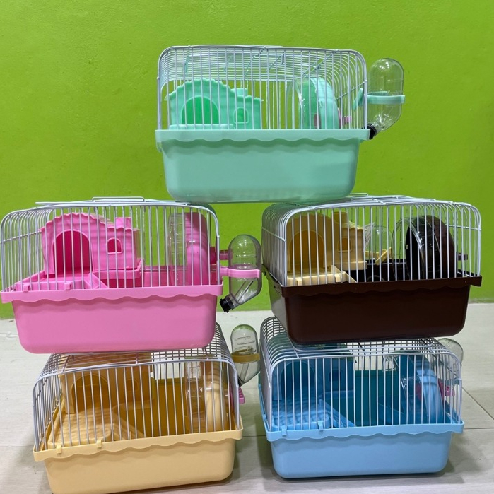 กรงหนู 2/3 แบบพกพา เหมาะสำหรับพาออกไปนอกบ้าน  ขนาด 27x17x15 CM 5 สี