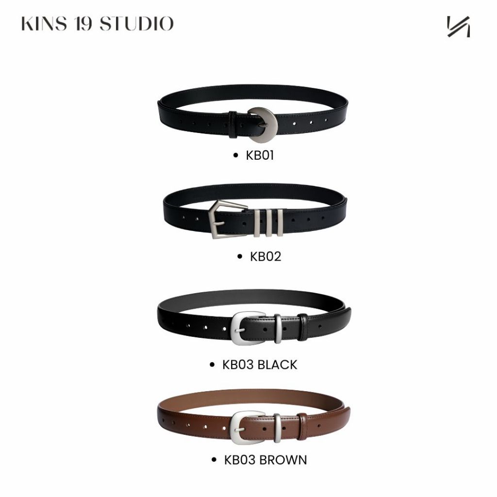 KINS | เข็มขัดผู้ชายหนังแท้ คินส์ KINS GENUINE LEATHER BELT ของขวัญวาเลนไทน์ (KB01-KB02-KB03)