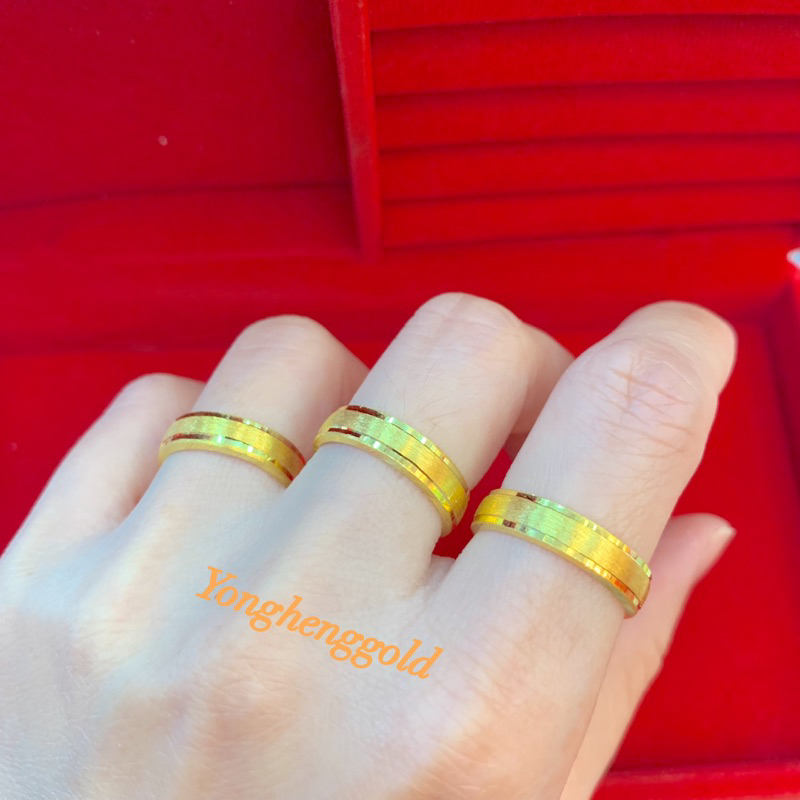 แหวนทองครึ่งสลึง Yonghenggold รอบวงขนแมว ทองคำแท้96.5%