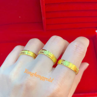 แหวนทองครึ่งสลึง Yonghenggold รอบวงขนแมว ทองคำแท้96.5%