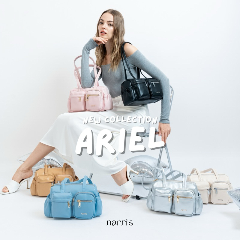 (พร้อมส่ง) Narris กระเป๋าสะพายไหล่ รุ่น Ariel หนังนุ่ม (แบรนด์ไทย)