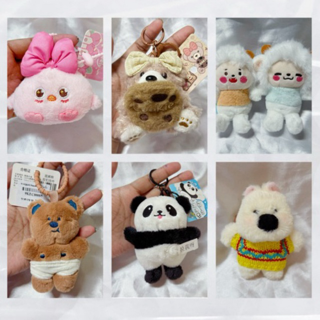 พร้อมส่ง รวมพวงกุญแจตุ๊กตาน่ารักๆ~จากตู้คีบ มีหลายแบบให้เลือก