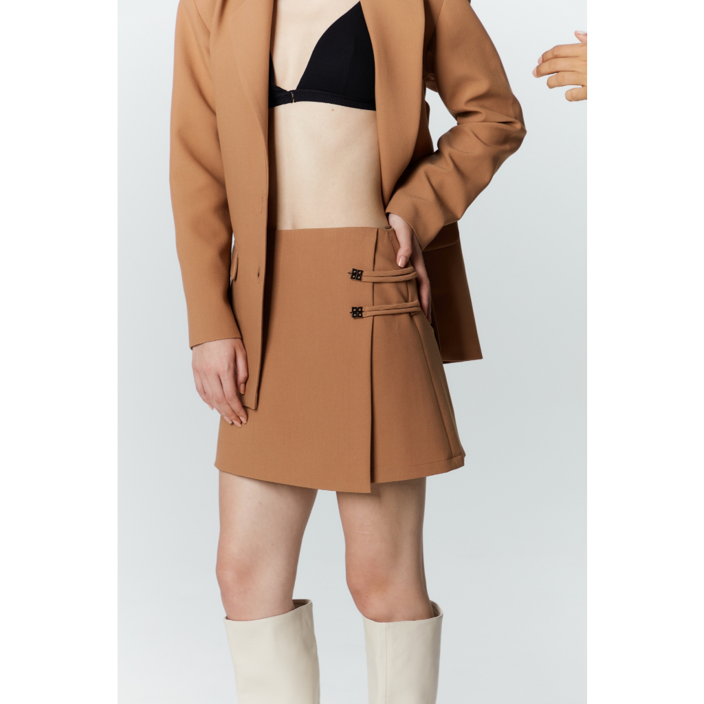 JINA WRAPPED SKORTS กระโปรงกางเกง ผ้านำเข้า JAPAN SUITING