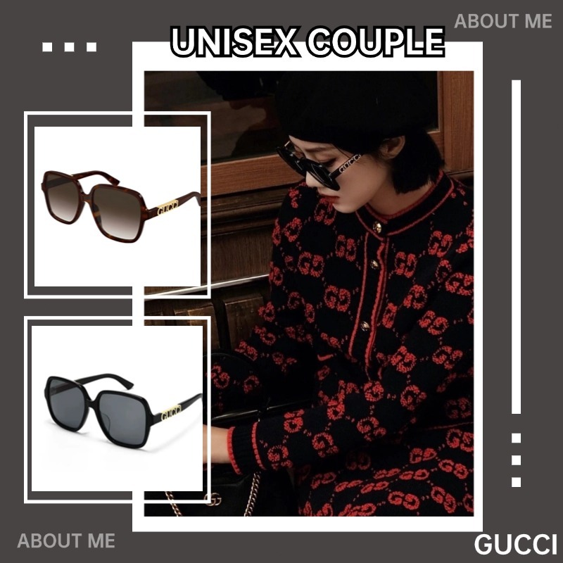 กุชชี่ Gucci Unisex Couple Glasses แว่นกันแดดคลาสสิก