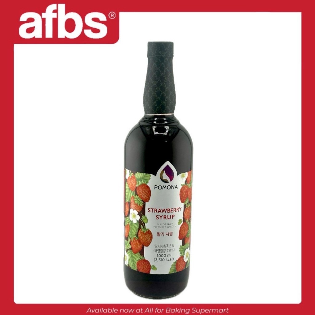 AFBS Pomona Strawberry Syrup 1000 ml.#1108625