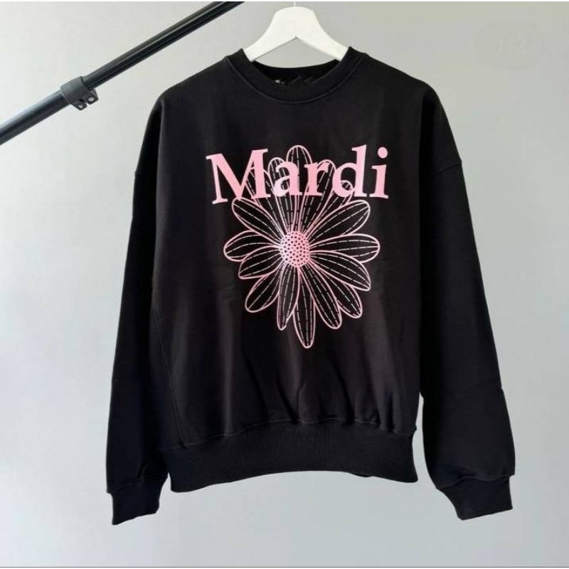 เเขนยาวสเวตเตอร์ สีดำ ลาย mardi