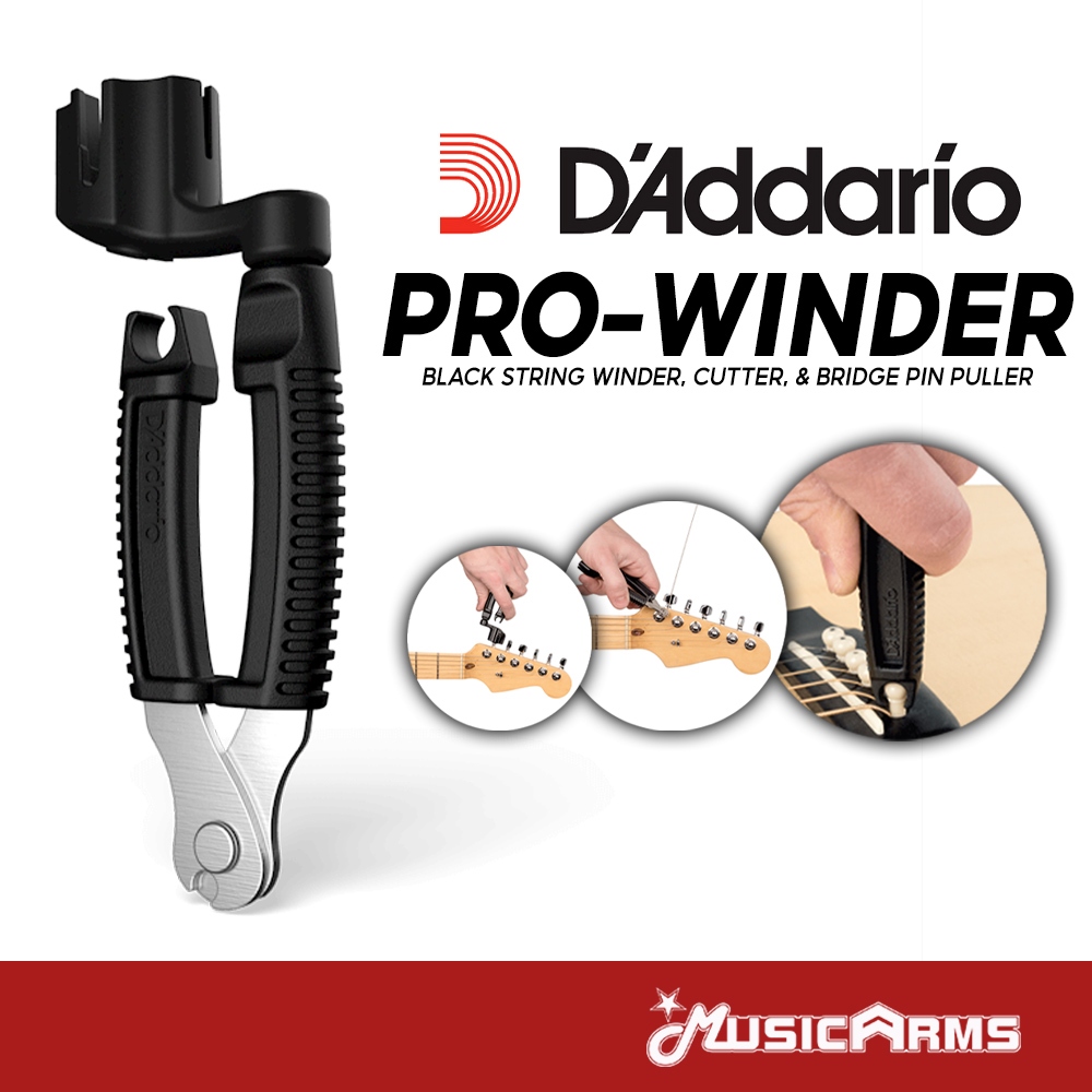 D’Addario Pro Winder ที่ตัดสายกีตาร์ ที่งัดหมุด ที่หมุนลูกบิด สำหรับกีตาร์โปร่ง / กีตาร์ไฟฟ้า