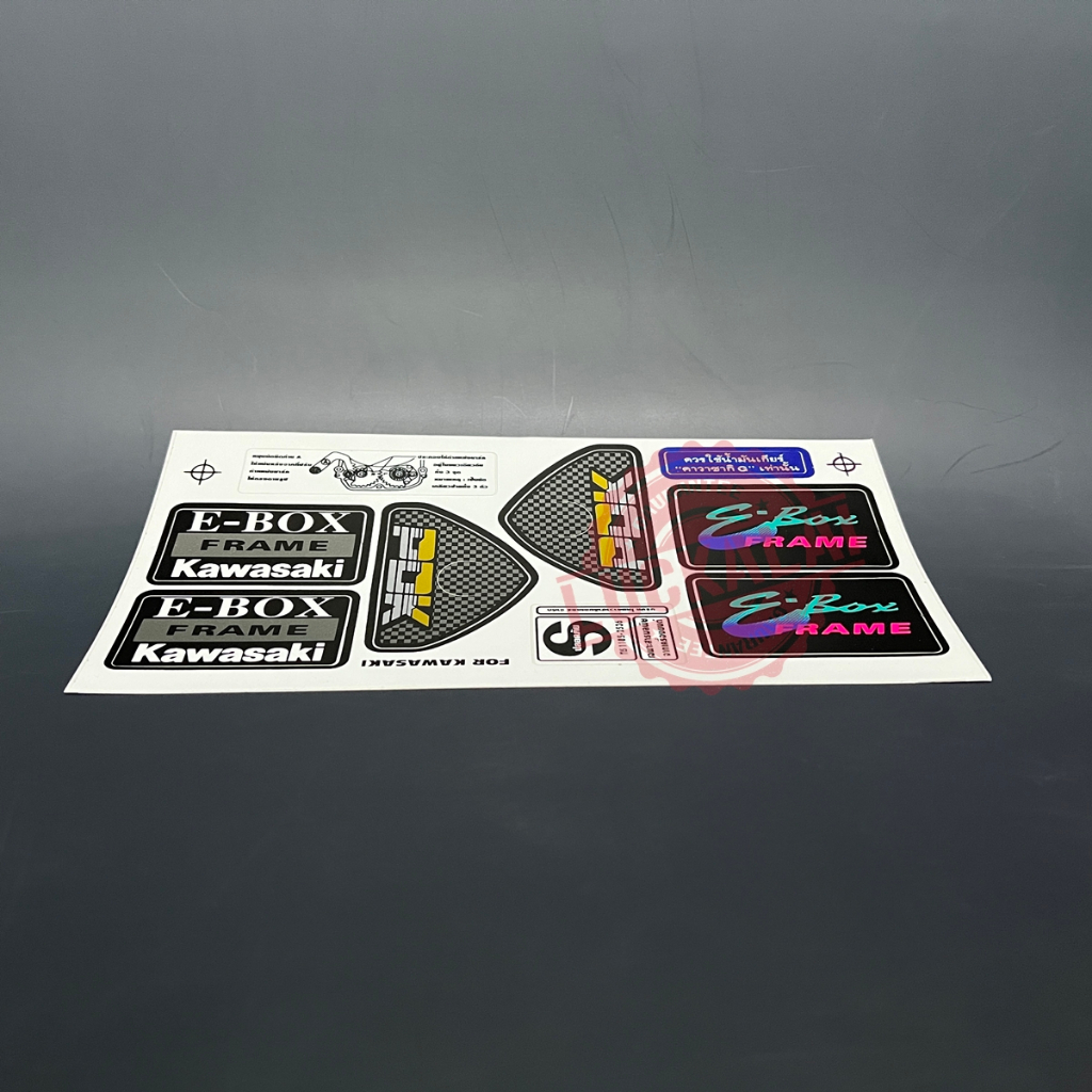 สติ๊กเกอร์ติดโครง KAWASAKI KR, VICTOR [PDK] สติ๊กเกอร์คำเตือน --- By LuckALai