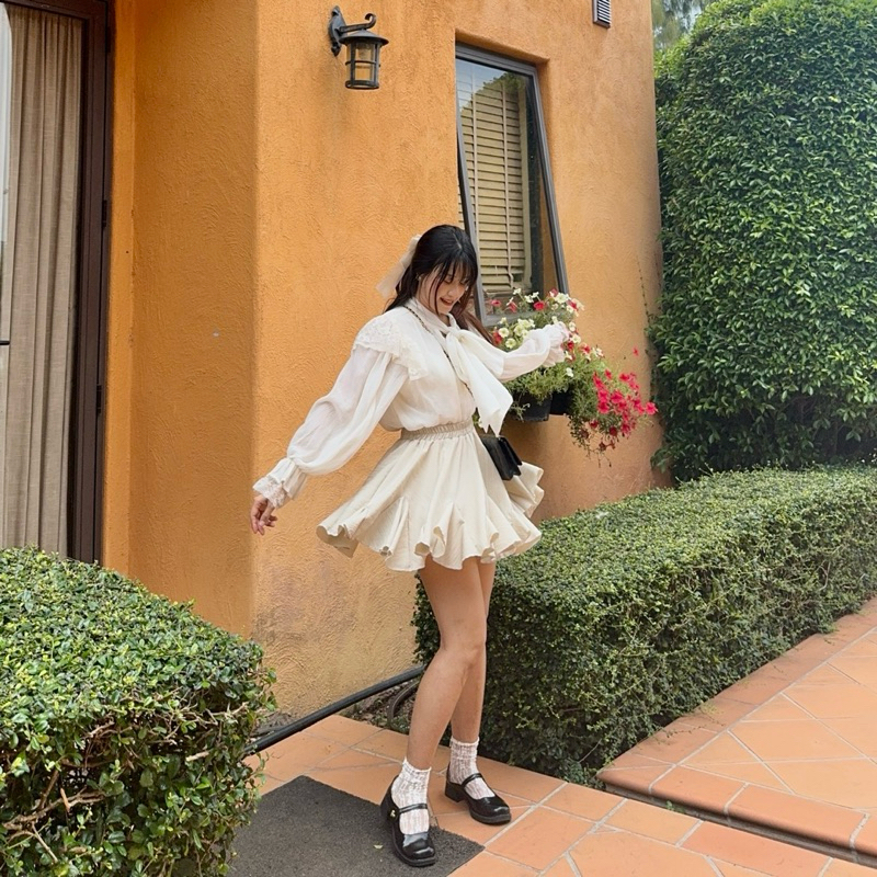 🎀 “พร้อมส่ง“ Angel skirt กระโปรงสั้นทรงสวิงน่ารัก