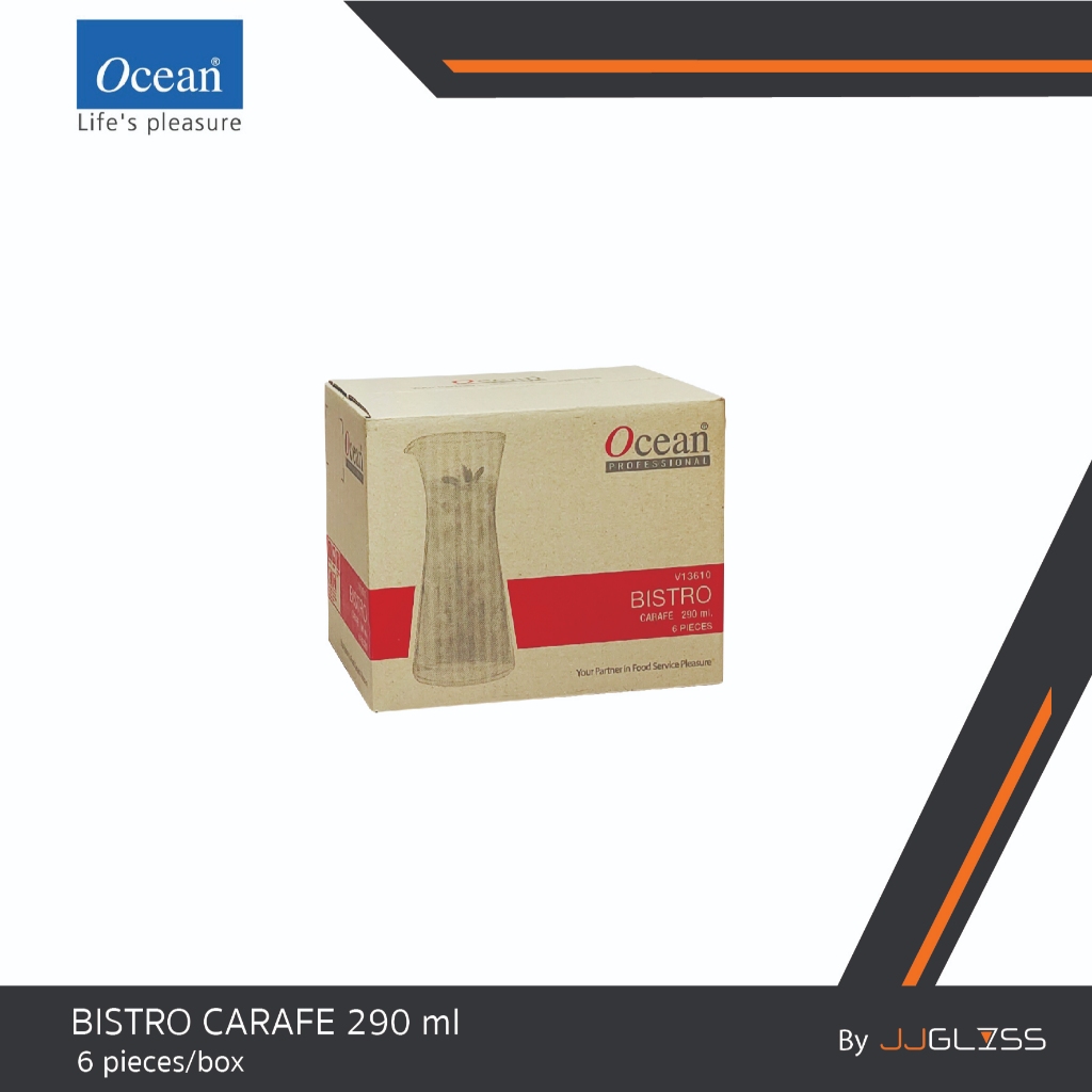 JJGLASS - (Ocean) V13610 Bistro Carafe (290ml.) [1กล่อง (6ใบ)] เหยือกน้ำ เหยือกบิสโตร สำหรับใส่เครื่องดื่ม