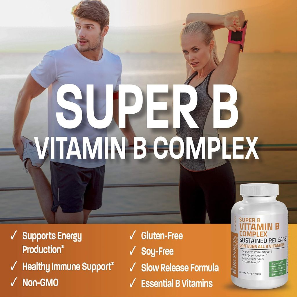 [exp.8/27]‼️Bronson Super B Vitamin B Complex Sustained Slow Release วิตามินบีรวม ชนิดปล่อยช้า - รูปที่ 4