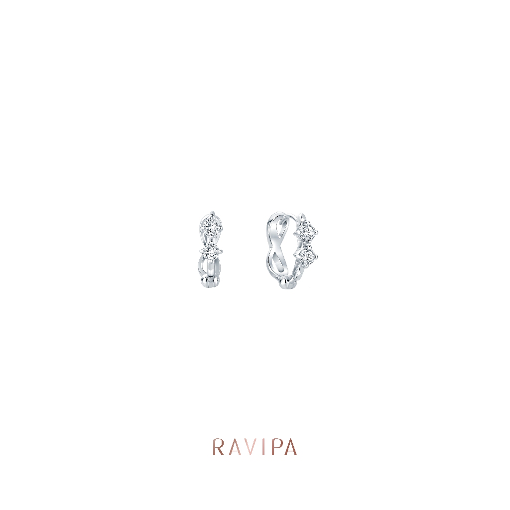 Ravipa | Aaron Earrings - ต่างหูเพชร CZ