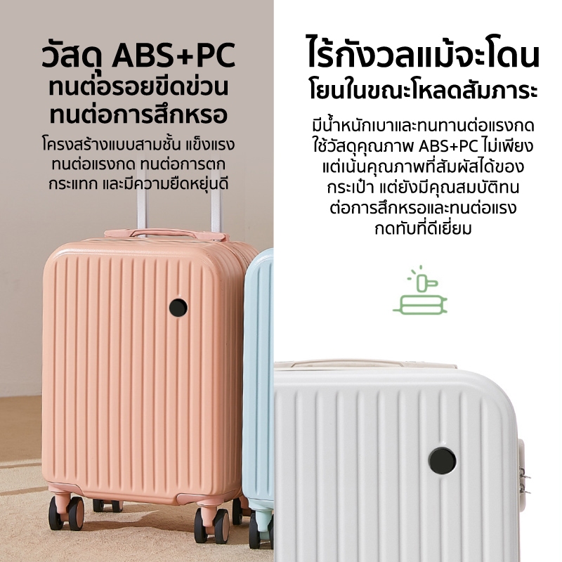 COCOGU Luggage กระเป๋าเดินทาง ฟังก์ชั่นพอร์ตชาร์จUSB 18นิ้ว รุ่น 1008