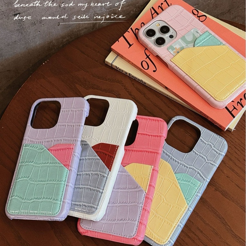 เคส สำหรับ ไอโฟน สินค้าพร้อมส่งจากไทย สำหรับ Iphone ชื่อ เสียบบัตรคัลเลอร์ รหัสTPU-R1858