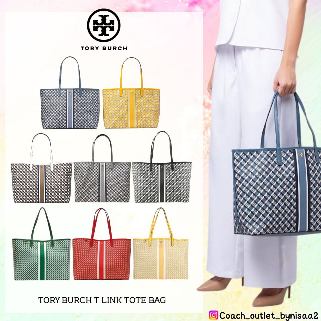 TORY BURCH 2023! T LINK TOTE BAGG