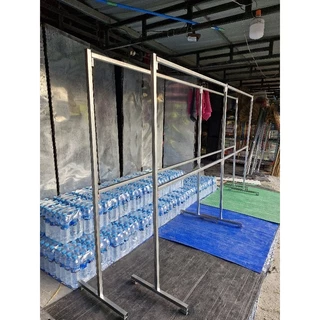 ราว2ชั้นราวเหล็กกล่อง1×1นิ้ว สูง150×300//สูง160×320ชม/สูง180×300ชม.//สูง160×160/สูง180×150หล็กชุปกัลวาในช์แข็งแรง