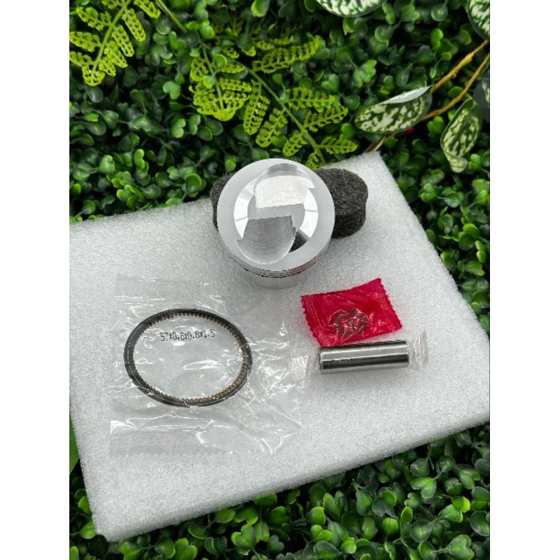 ลูกสูบ57หัวนูน2วาล์วลูก57หัวนูนสลัก13มิลปาดหลบวาล์ว2วาล์วใส่เวฟ125ได้ทุกรุ่นรถไม่เกินปี2022