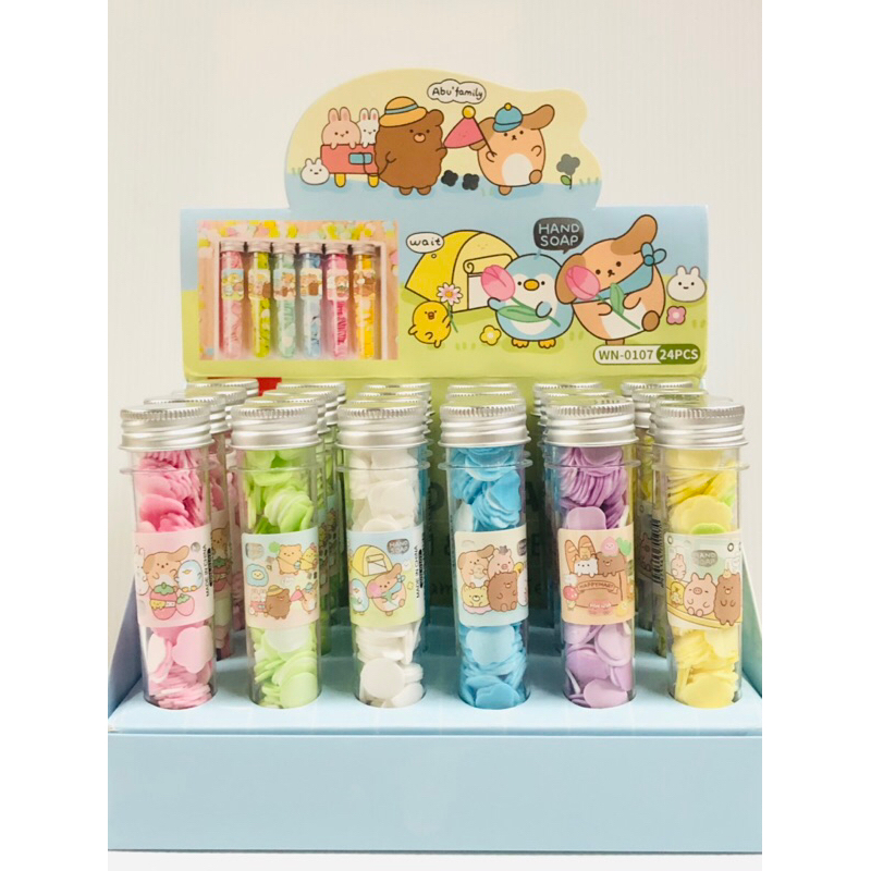 สบู่แผ่นในหลอดแคปซูล 24pcs