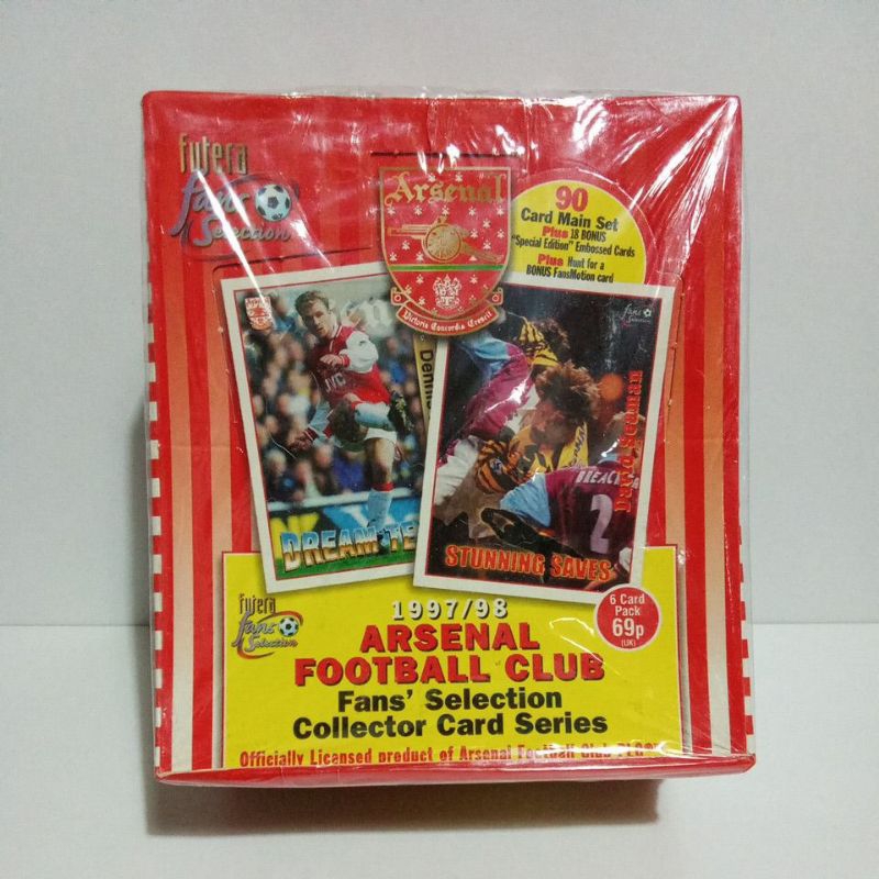ARSENAL FOOTBALL CLUB Fan's Selection collector CARD SERIES  1997/98 การ์ดฟุตบอลอังกฤษ การ์ดอาร์เซนอล