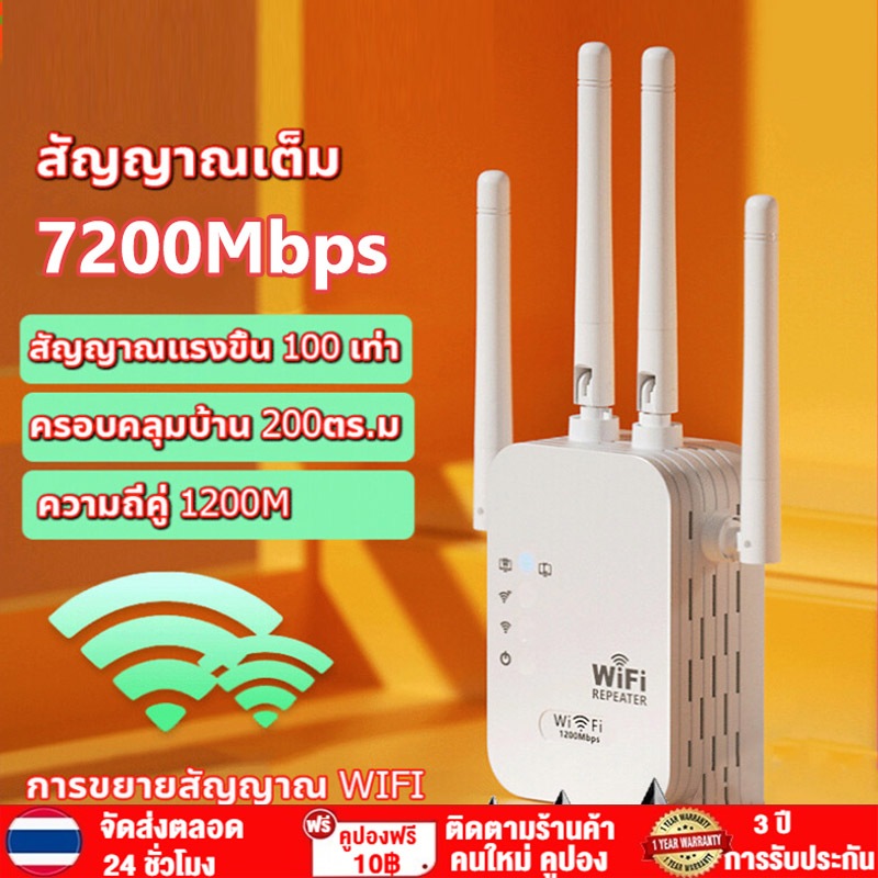 ตัวดูดสัญญาณ wifi4GHzตัวขยายสัญญาณwifi ตัวรับสัญญาณwifi4ตัวมีความเข้มแข็ง สัญญาณwifi 1วินาที ระยะการรับส่งข้อมูล12000bps